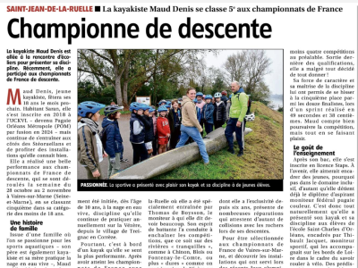 Maud DENIS - Championne de Descente